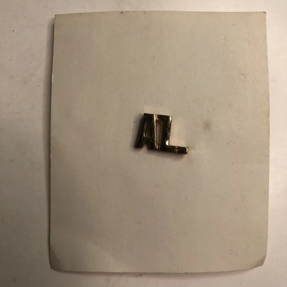 Vintage Goldtone AL. Alabama Lapel Hat Scarf Pin Pinback